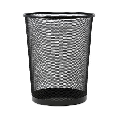 Image of Universal® Mesh Wastebasket, 18 qt, Steel Mesh, Black