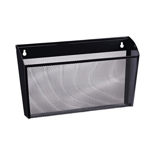 Image of Universal® Mesh Three-Pack Wall Files, 3 Sections, Letter Size, 14.13" x 3.38" x 8.5", Black