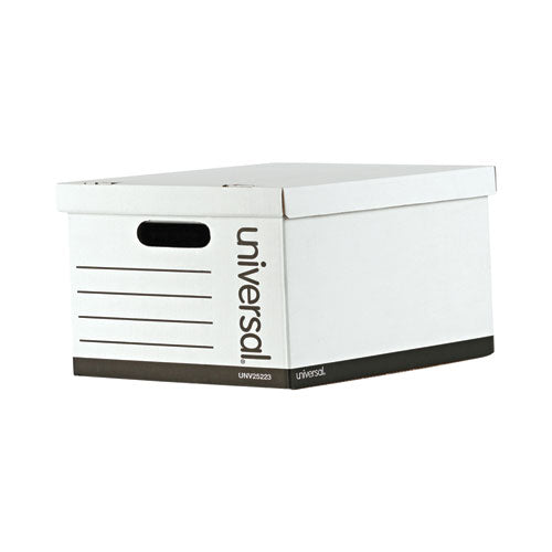 Image of Universal® Basic-Duty Economy Record Storage Boxes, Letter/legal Files, 12" X 15" X 10", White, 10/carton