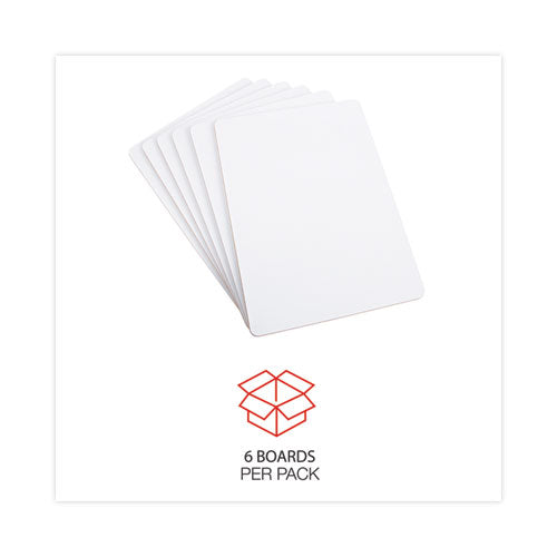 Image of Universal® Lap/Learning Dry-Erase Board, 11.75" x 8.75", White Surface, 6/Pack