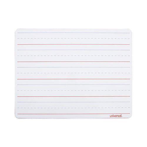 Image of Universal® Lap/Learning Dry-Erase Board, Manuscript Penmanship Ruled, 11.75" x 8.75", White Surface, 6/Pack