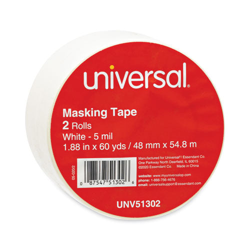 Image of Universal® General-Purpose Masking Tape, 3" Core, 48 Mm X 54.8 M, Beige, 2/pack