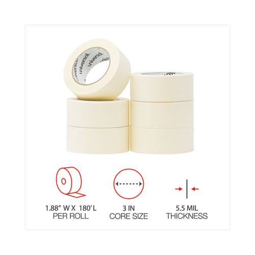 Image of Universal® General-Purpose Masking Tape, 3" Core, 48 Mm X 54.8 M, Beige, 24/carton