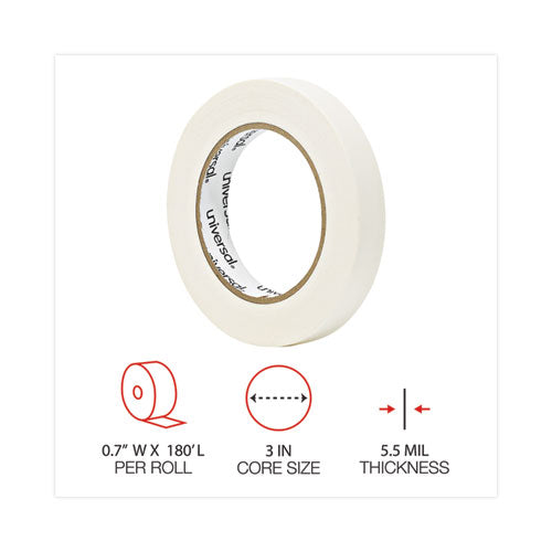 Image of Universal® Removable General-Purpose Masking Tape, 3" Core, 18 Mm X 54.8 M, Beige, 6/pack