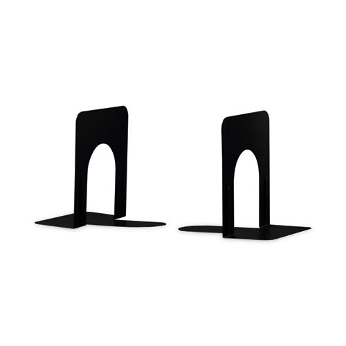 Image of Universal® Economy Bookends, Standard, 4.75 x 5.25 x 5, Heavy Gauge Steel, Black, 1 Pair