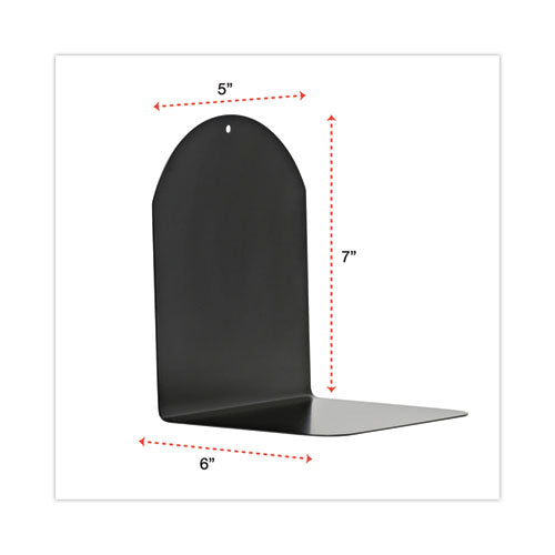 Image of Universal® Magnetic Bookends, 6 x 5 x 7, Metal, Black, 1 Pair