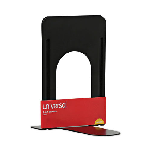 Image of Universal® Economy Bookends, Standard, 5.88 x 8.25 x 9, Heavy Gauge Steel, Black, 1 Pair