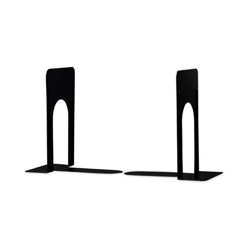 Image of Universal® Economy Bookends, Nonskid, 5.88 x 8.25 x 9, Heavy Gauge Steel, Black, 1 Pair