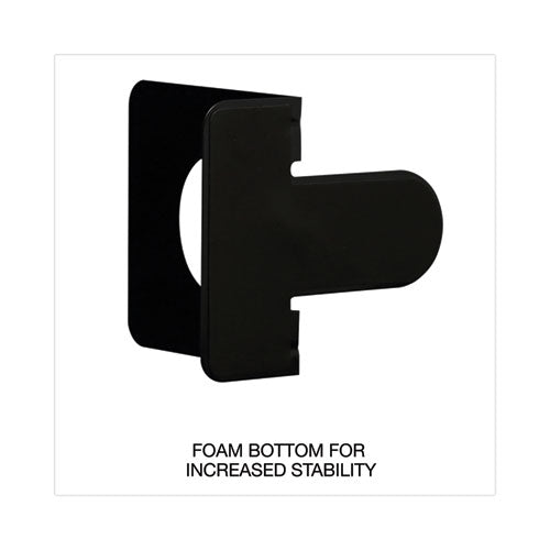Image of Universal® Economy Bookends, Nonskid, 5.88 x 8.25 x 9, Heavy Gauge Steel, Black, 1 Pair