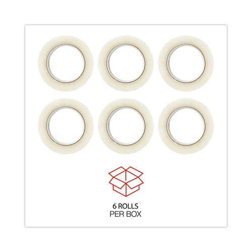 Image of Universal® General-Purpose Box Sealing Tape, 3" Core, 1.88" X 110 Yds, Clear, 6/pack