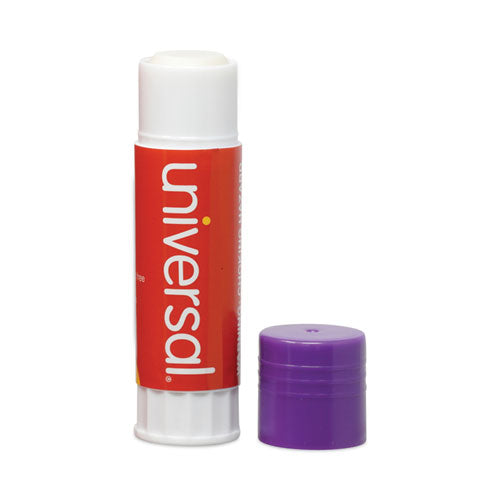 Image of Universal® Glue Stick, 1.3 Oz, Applies Purple, Dries Clear, 12/pack