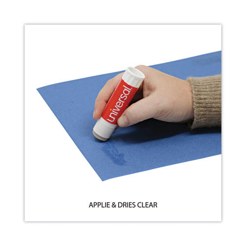 Image of Universal® Glue Stick, 1.3 Oz, Applies Purple, Dries Clear, 12/pack