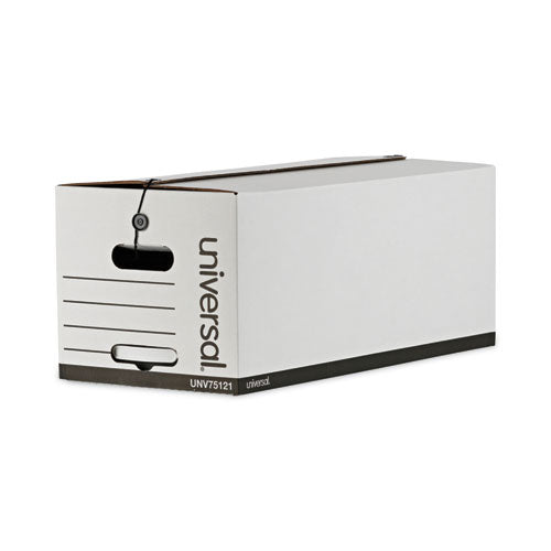 Image of Universal® Deluxe Quick Set-Up String-And-Button Boxes, Letter Files, White, 12/carton
