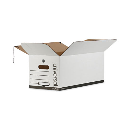 Image of Universal® Deluxe Quick Set-Up String-And-Button Boxes, Letter Files, White, 12/carton