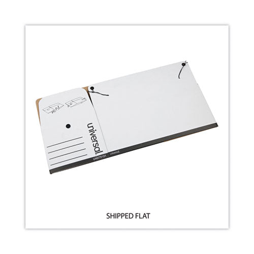 Image of Universal® Deluxe Quick Set-Up String-And-Button Boxes, Letter Files, White, 12/carton