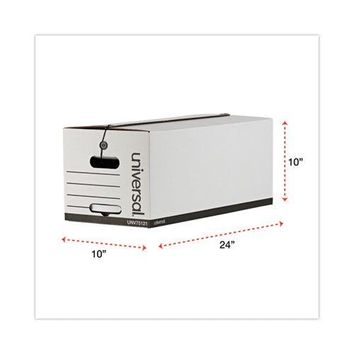 Image of Universal® Deluxe Quick Set-Up String-And-Button Boxes, Letter Files, White, 12/carton