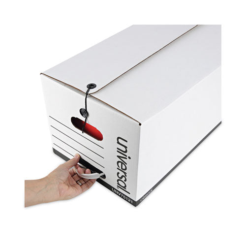 Image of Universal® Deluxe Quick Set-Up String-And-Button Boxes, Letter Files, White, 12/carton