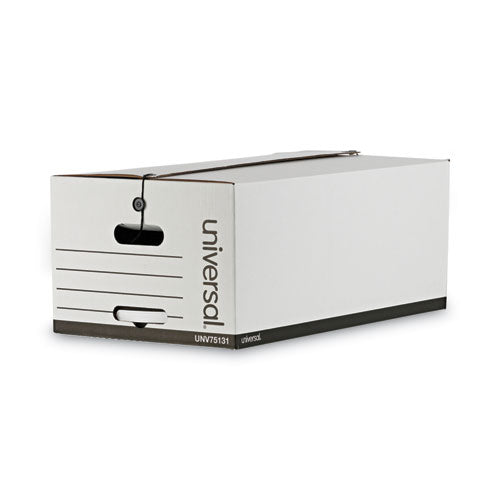 Image of Universal® Deluxe Quick Set-Up String-And-Button Boxes, Legal Files, White, 12/carton