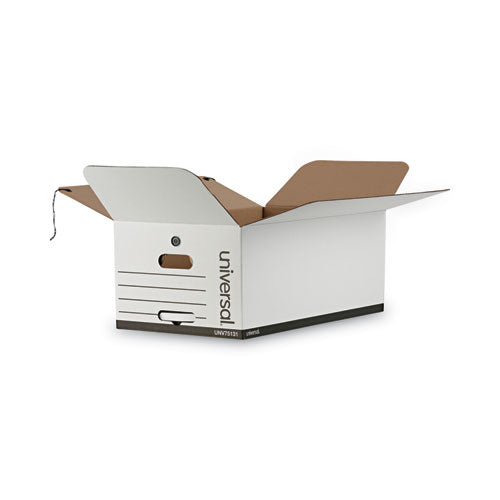 Image of Universal® Deluxe Quick Set-Up String-And-Button Boxes, Legal Files, White, 12/carton