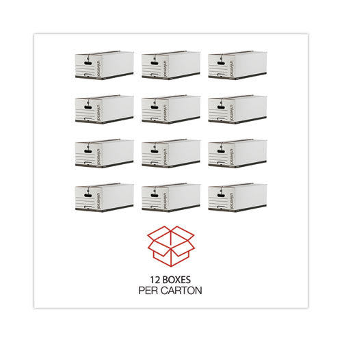 Image of Universal® Deluxe Quick Set-Up String-And-Button Boxes, Legal Files, White, 12/carton