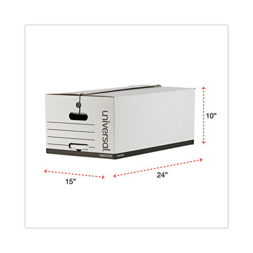Image of Universal® Deluxe Quick Set-Up String-And-Button Boxes, Legal Files, White, 12/carton