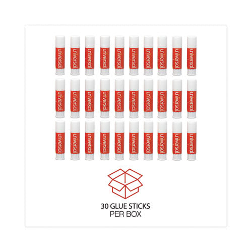 Image of Universal® Glue Stick Value Pack, 0.28 Oz, Applies And Dries Clear, 30/pack