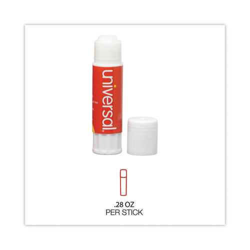 Image of Universal® Glue Stick Value Pack, 0.28 Oz, Applies And Dries Clear, 30/pack