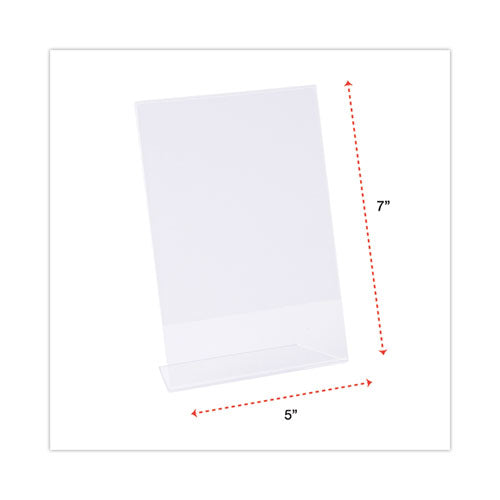 Image of Universal® Clear L-Style Freestanding Frame, 5 X 7 Insert, 3/pack