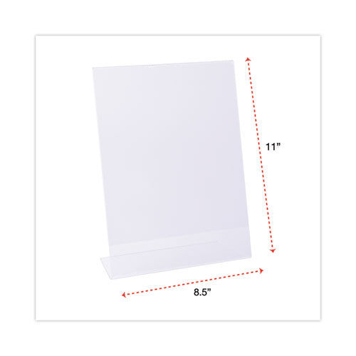 Image of Universal® Clear L-Style Freestanding Frame, 8.5 x 11 Insert, 3/Pack