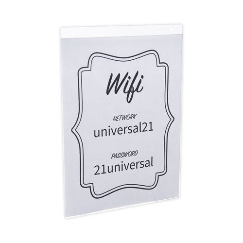 Image of Universal® Wall Mount Sign Holder, 8.5 x 11, Vertical, Clear