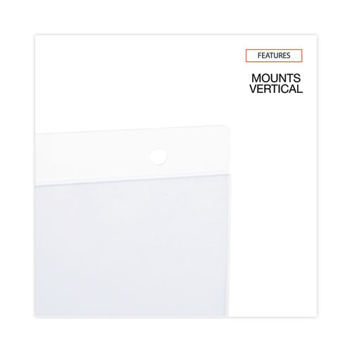 Image of Universal® Wall Mount Sign Holder, 8.5 x 11, Vertical, Clear