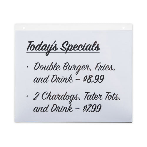 Image of Universal® Wall Mount Sign Holder, 11 x 8.5, Horizontal, Clear, 2/Pack