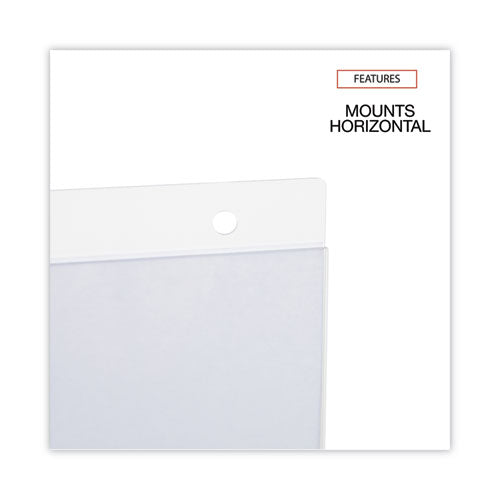 Image of Universal® Wall Mount Sign Holder, 11 x 8.5, Horizontal, Clear, 2/Pack