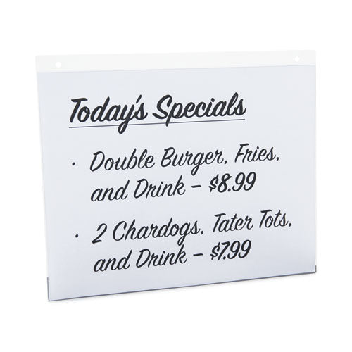Image of Universal® Wall Mount Sign Holder, 11 x 8.5, Horizontal, Clear, 2/Pack