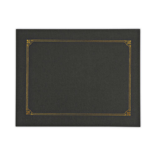 Image of Universal® Certificate/Document Cover, 8.5 x 11; 8 x 10; A4, Black, 6/Pack