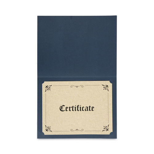 Image of Universal® Certificate/Document Cover, 8.5 x 11; 8 x 10; A4, Navy, 6/Pack