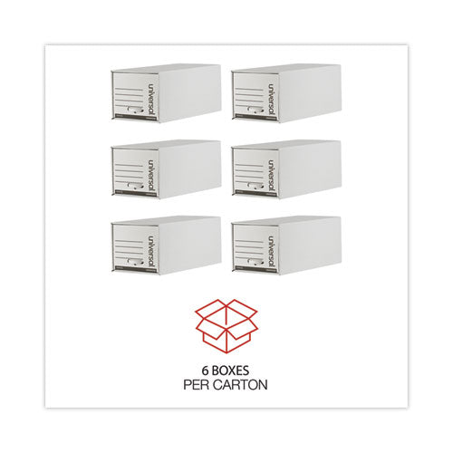 Image of Universal® Heavy-Duty Storage Drawers, Letter Files, 14" X 25.5" X 11.5", White, 6/carton