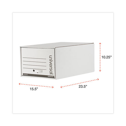 Image of Universal® Heavy-Duty Storage Drawers, Legal Files, 17.25" X 25.5" X 11.5", White, 6/carton