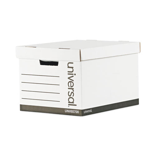 Image of Universal® Medium-Duty Lift-Off Lid Boxes, Letter/legal Files, 12" X 15" X 10", White, 12/carton