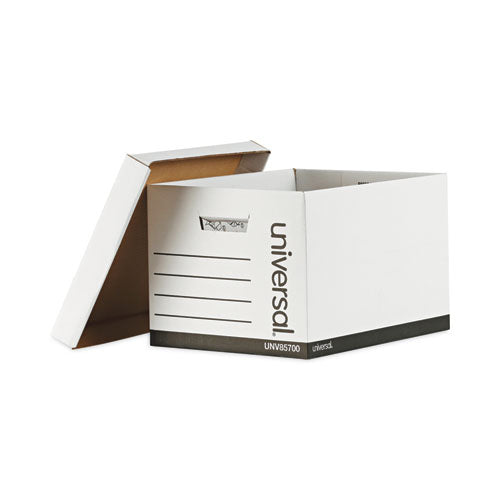 Image of Universal® Medium-Duty Lift-Off Lid Boxes, Letter/legal Files, 12" X 15" X 10", White, 12/carton