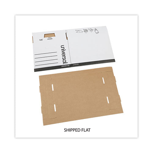 Image of Universal® Medium-Duty Lift-Off Lid Boxes, Letter/legal Files, 12" X 15" X 10", White, 12/carton