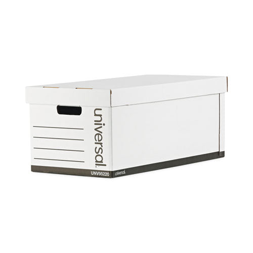 Image of Universal® Medium-Duty Easy Assembly Storage Box, Letter Files, White, 12/carton