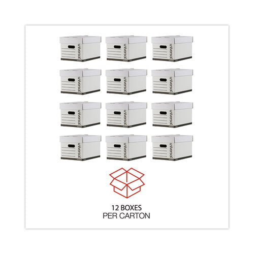 Image of Universal® Professional-Grade Heavy-Duty Storage Boxes, Letter/legal Files, White, 12/carton