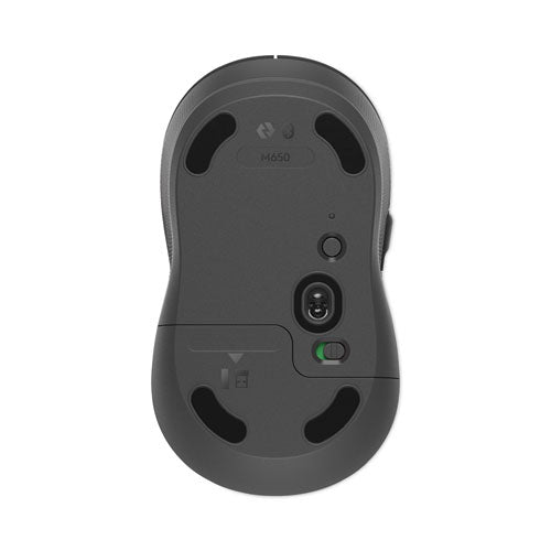 Image of Logitech® Signature M650 for Business Wireless Mouse, Large, 2.4 GHz Frequency, 33 ft Wireless Range, Right Hand Use, Graphite