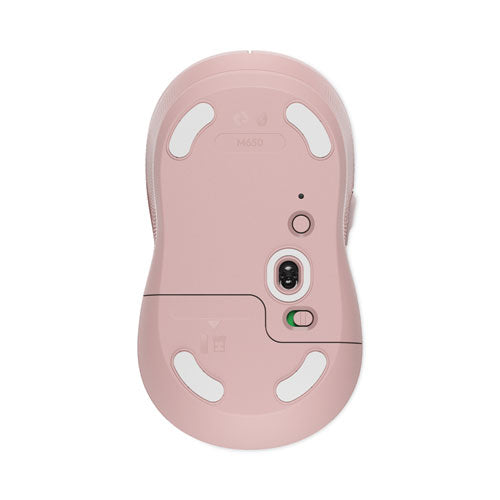 Image of Logitech® Signature M650 Wireless Mouse, Medium, 2.4 GHz Frequency, 33 ft Wireless Range, Right Hand Use, Rose