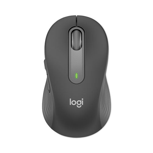 Image of Logitech® Signature M650 for Business Wireless Mouse, Medium, 2.4 GHz Frequency, 33 ft Wireless Range, Right Hand Use, Graphite