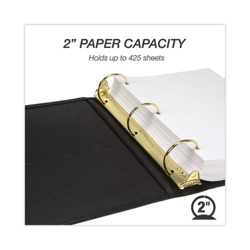 Image of Samsill® Classic Collection Ring Binder, 3 Rings, 2" Capacity, 11 X 8.5, Black