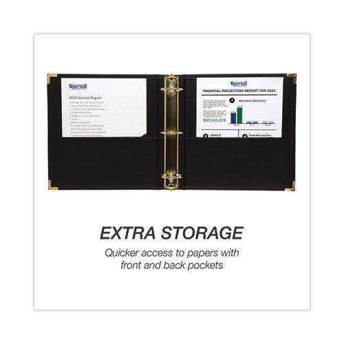 Image of Samsill® Classic Collection Ring Binder, 3 Rings, 2" Capacity, 11 X 8.5, Black