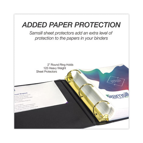 Image of Samsill® Classic Collection Ring Binder, 3 Rings, 2" Capacity, 11 X 8.5, Black
