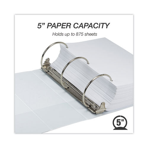 Image of Samsill® Earth's Choice Plant-Based Round Ring View Binder, 3 Rings, 5" Capacity, 11 x 8.5, White